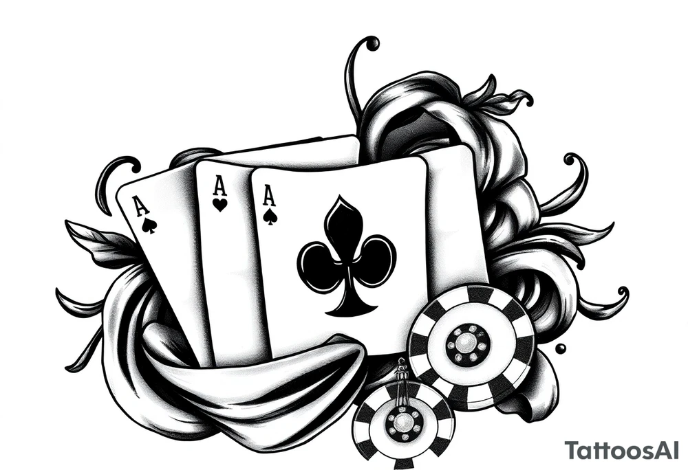 Poland symbol and poker cards Add casino money to it. tattoo idea