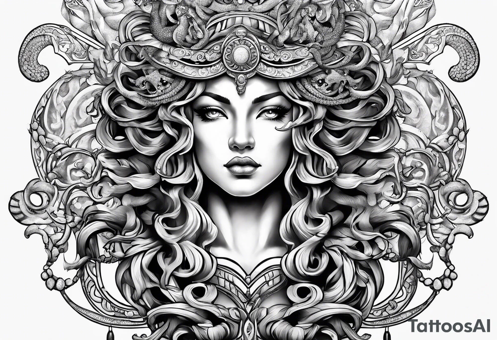 Gorgon Medusa, ancient greece tattoo idea