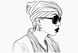 gangster female tattoo idea