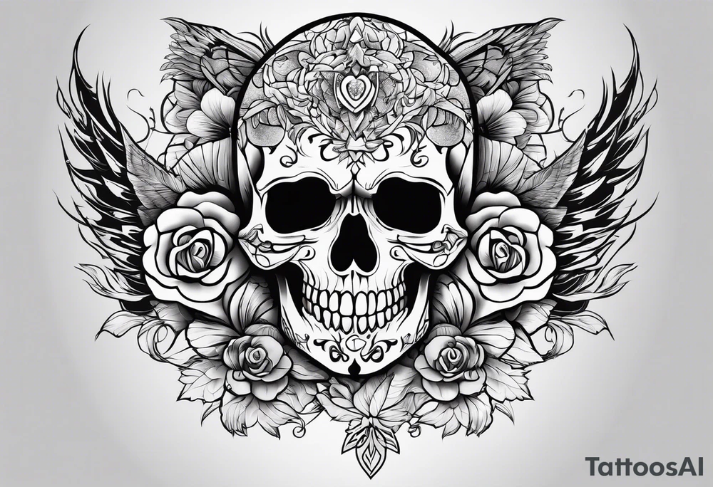 back skeleton tattoo idea