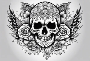 back skeleton tattoo idea