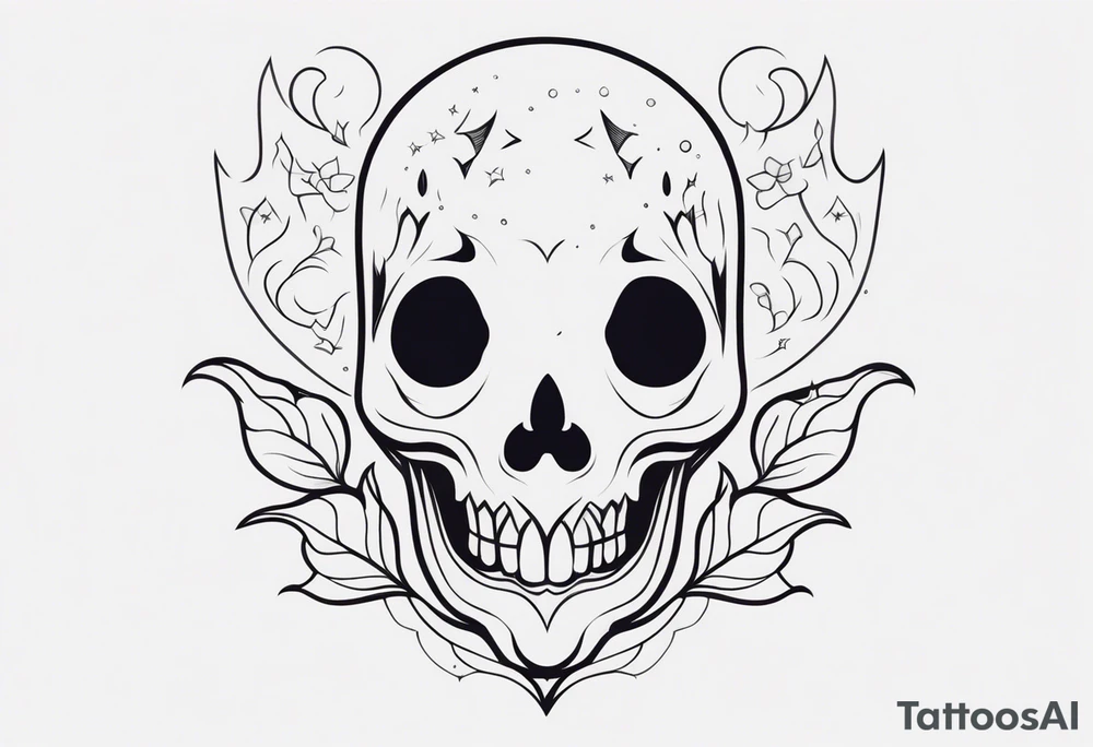lovely ghost tattoo idea