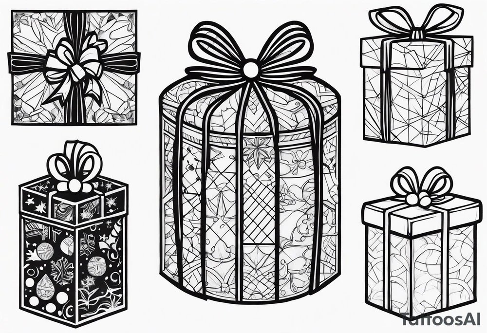 christmas gifts tattoo idea