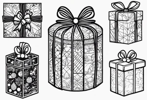 christmas gifts tattoo idea