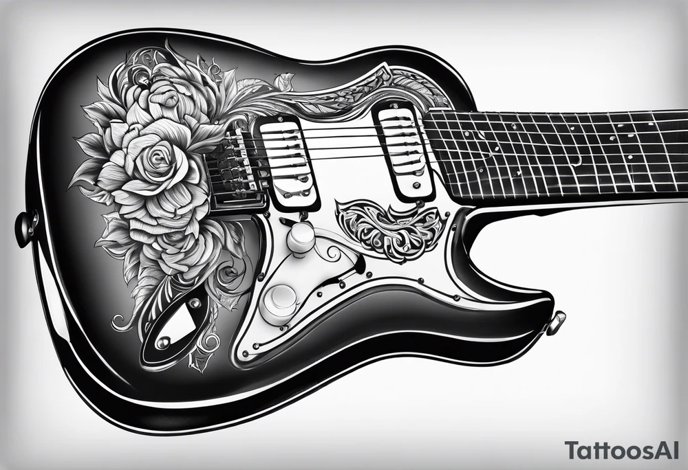 Electric guitar tattoo idea