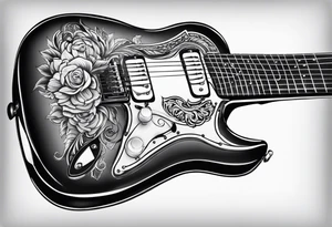 Electric guitar tattoo idea