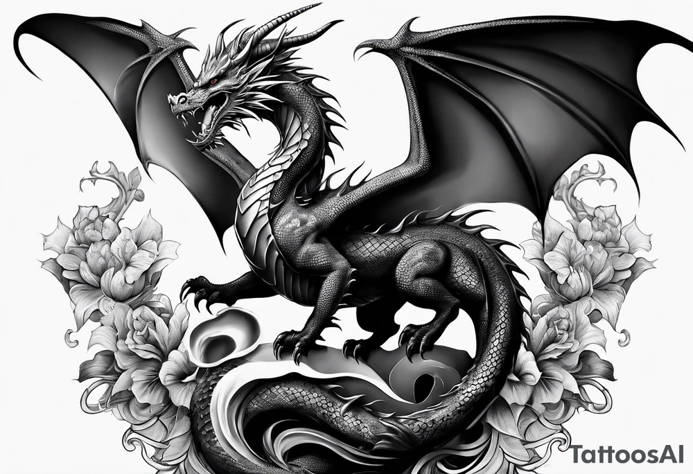 Dragon full body tattoo idea