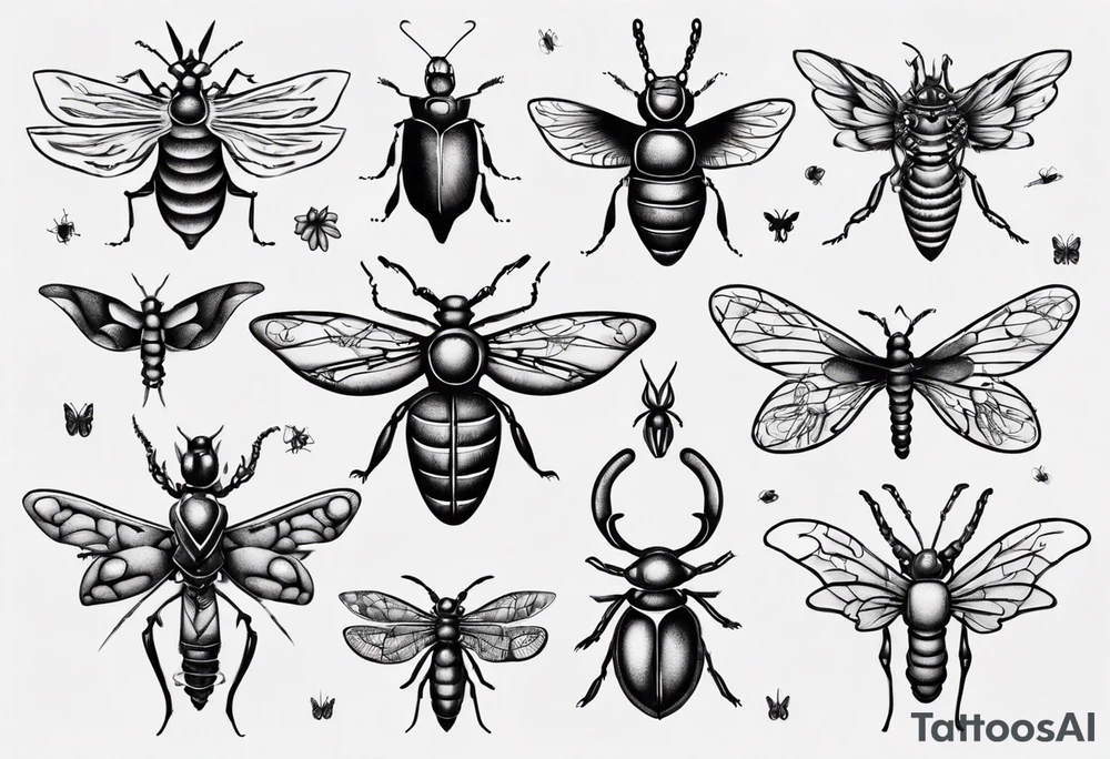 Insects tattoo idea