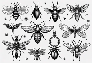 Insects tattoo idea