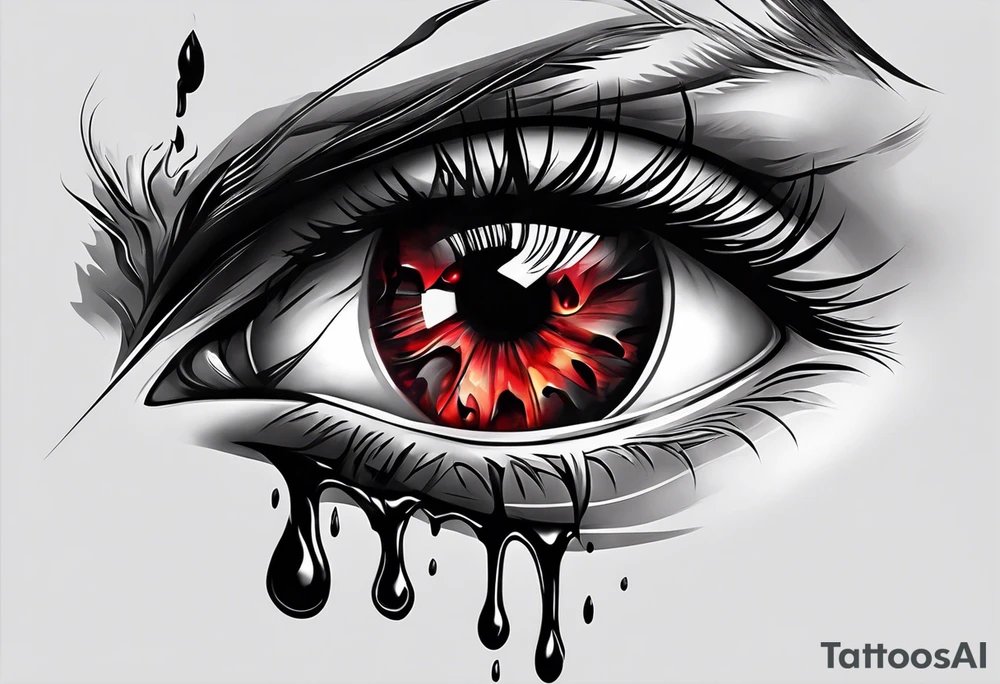 Alucards bleeding eye tattoo idea