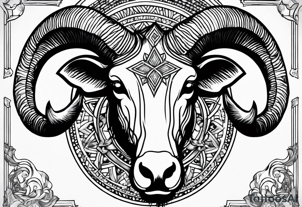 Aries star sign tattoo idea