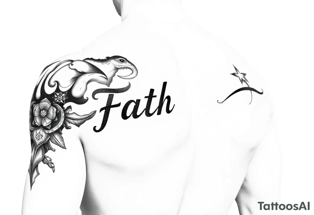 Full left arm sleeve about fatherhood tattoo idea
