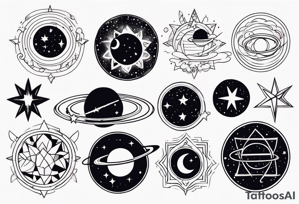Celestial galaxy tattoo idea