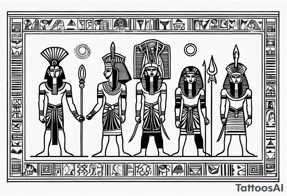 african egyptian gods tattoo idea