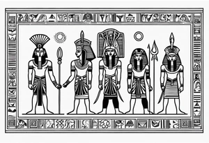 african egyptian gods tattoo idea