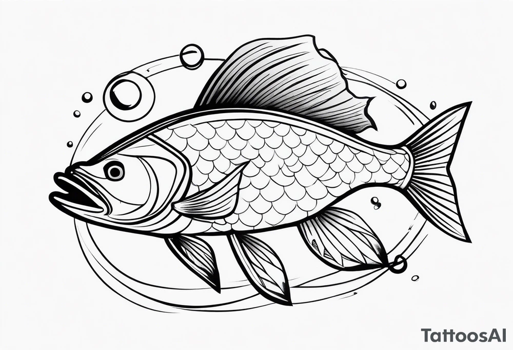 Native fisherman underwater tattoo idea