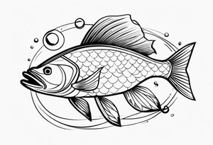 Native fisherman underwater tattoo idea