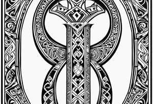 ankh mixed maori for whole arm tattoo idea