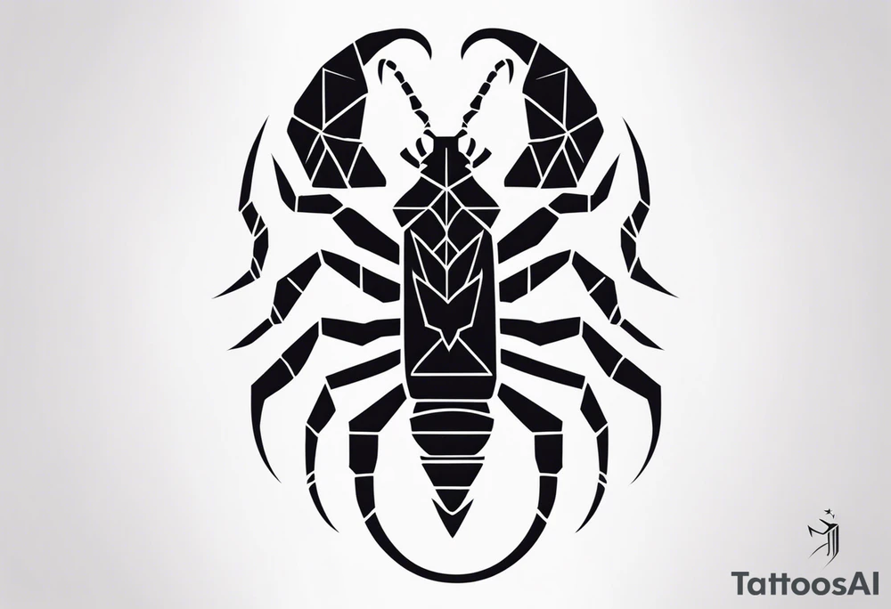 Scorpion tattoo with negative space tattoo idea