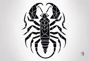 Scorpion tattoo with negative space tattoo idea