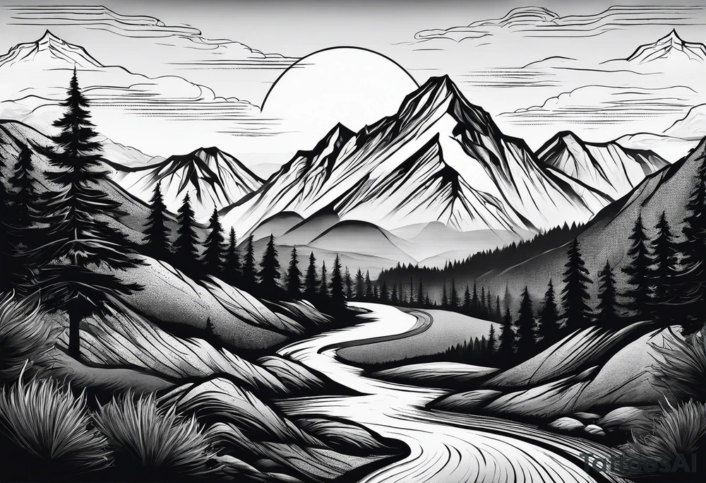 Mountains tattoo idea