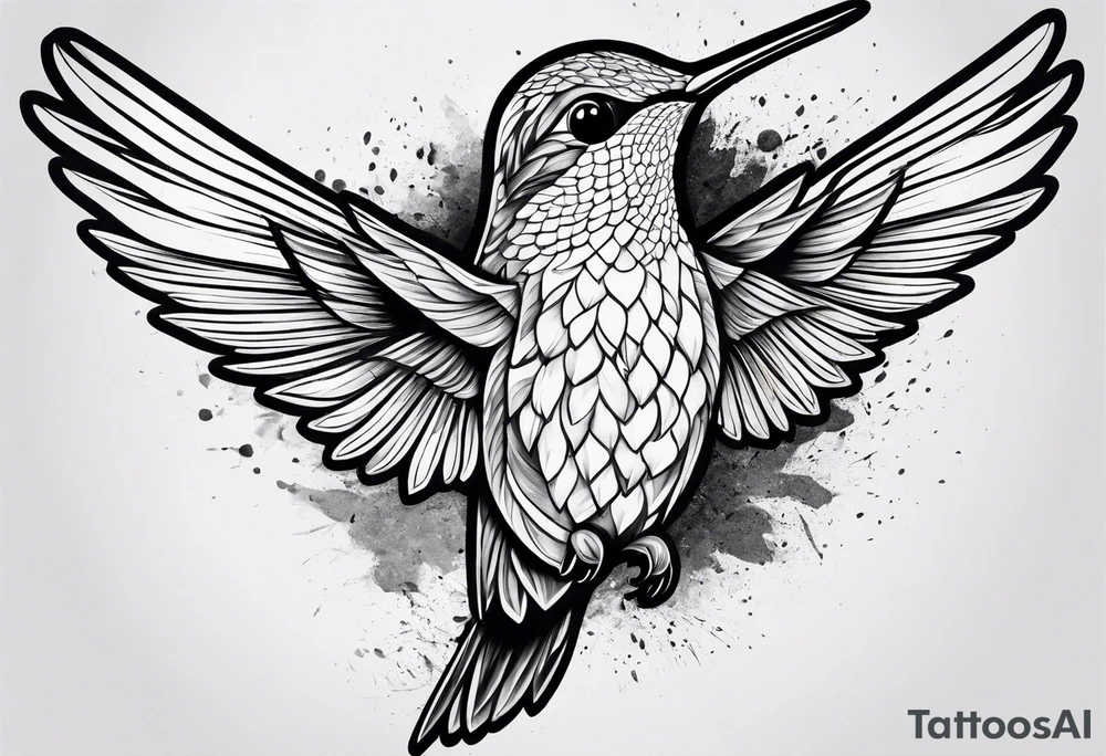 hummingbird tattoo idea