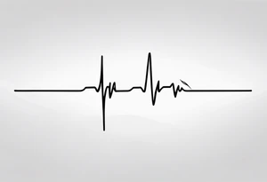 Heartbeat line intertwined with the words Darren Forever tattoo idea