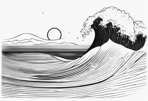 wave emoji tattoo tattoo idea