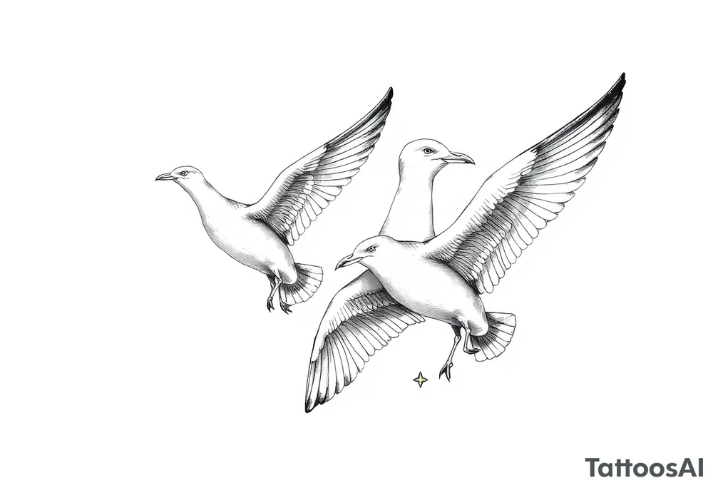 Seagulls tattoo idea