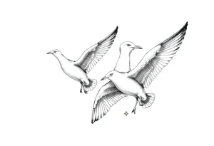 Seagulls tattoo idea