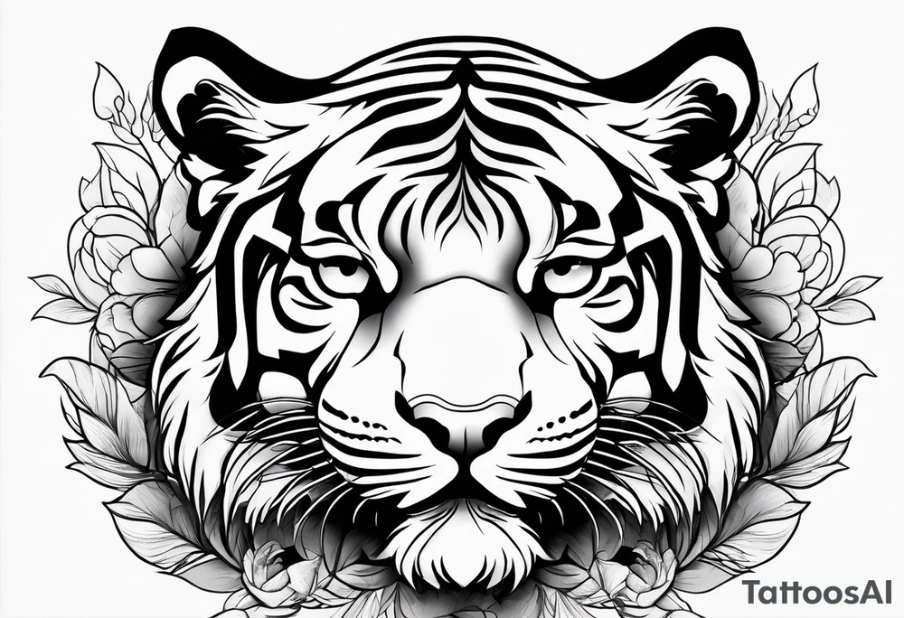 tiger sleeping tattoo idea