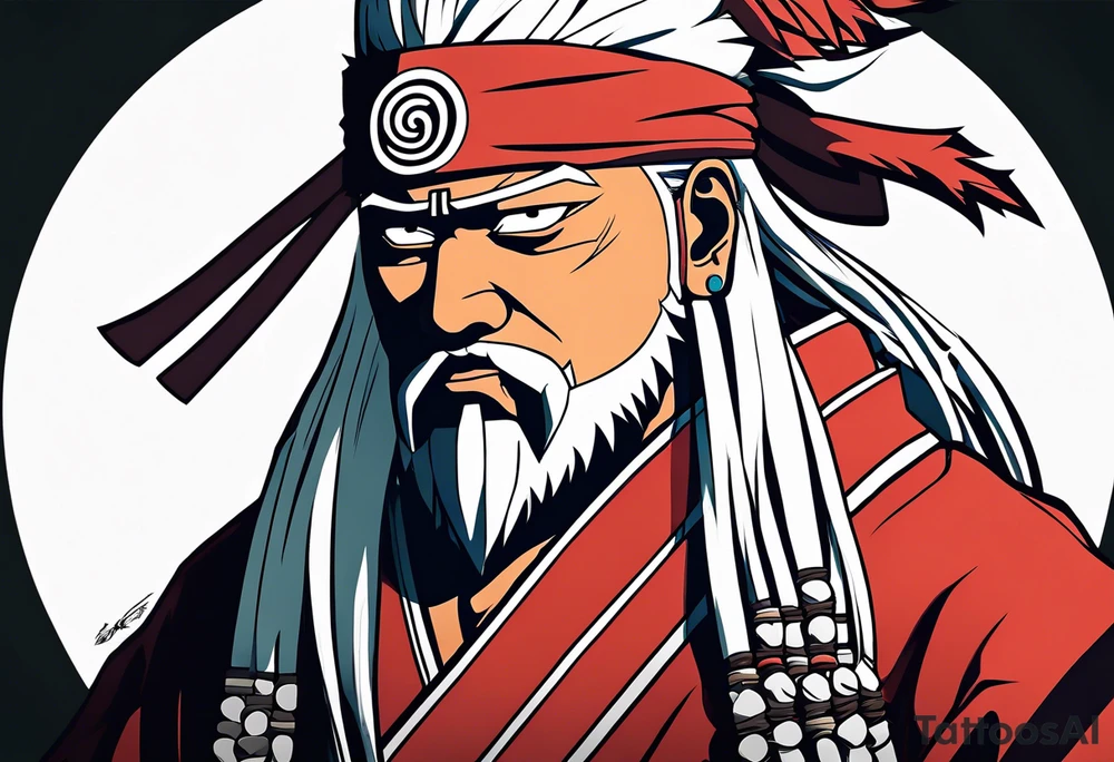Sage mode jiraiya from the anime naruto tattoo idea