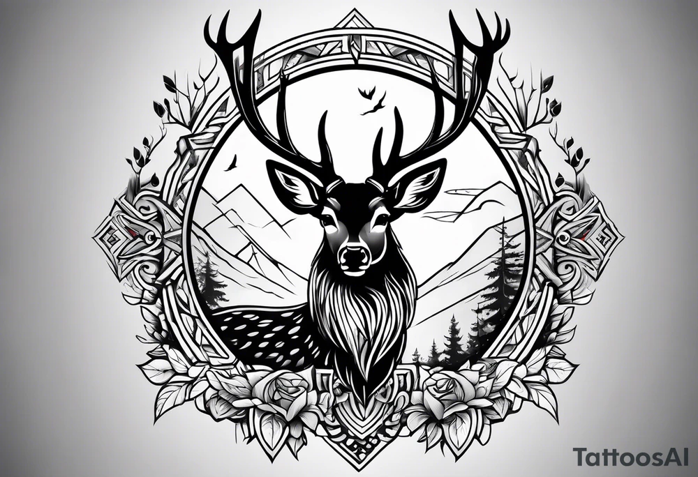 deer hunting tattoo idea