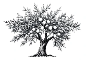 Olive tree tattoo idea