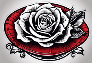day of dead, red rose, Mexican hat, no skull tattoo idea