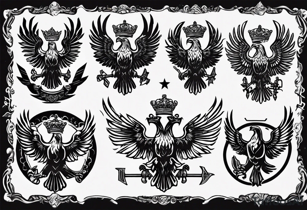 russian eagle tattoo idea