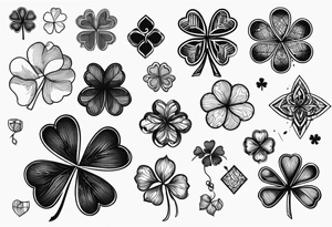 Elements of hacker culture, including a 4-leaf clover

mini tattoos tattoo idea