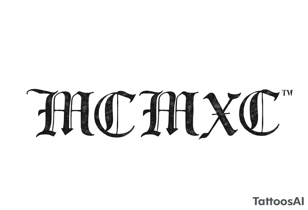 “MCMXC” roman script tattoo idea