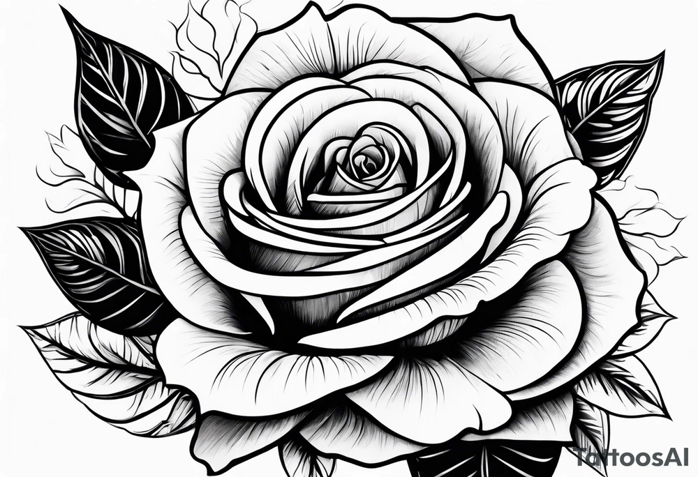 a rose tattoo idea