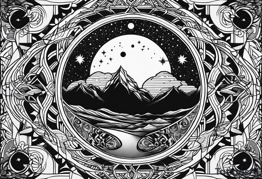 sacred moon tattoo idea