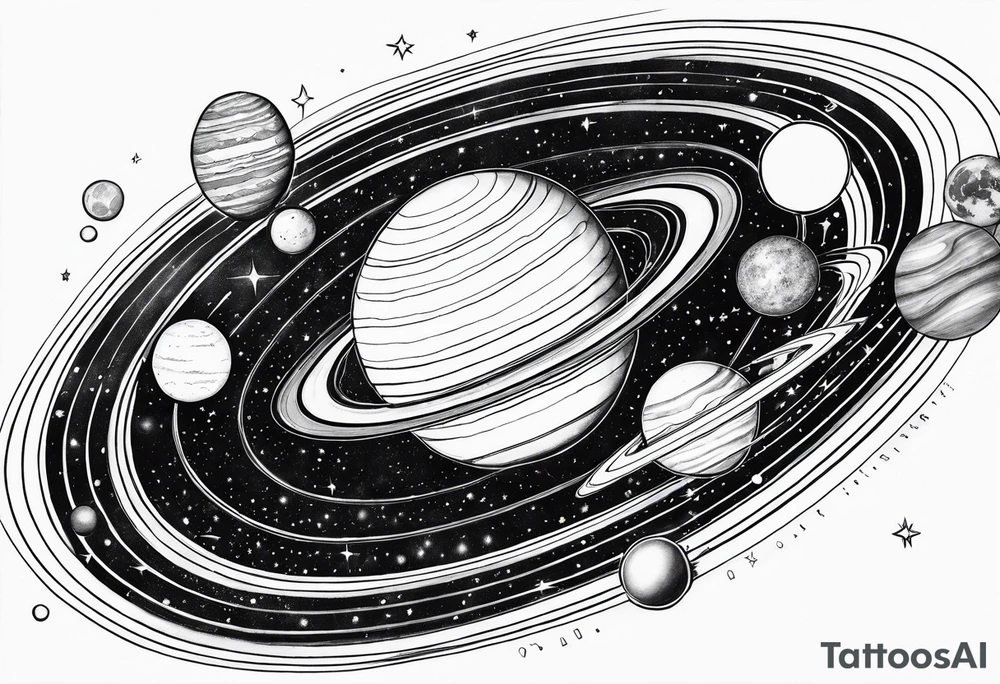 A solar system tattoo idea