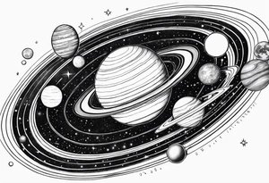 A solar system tattoo idea