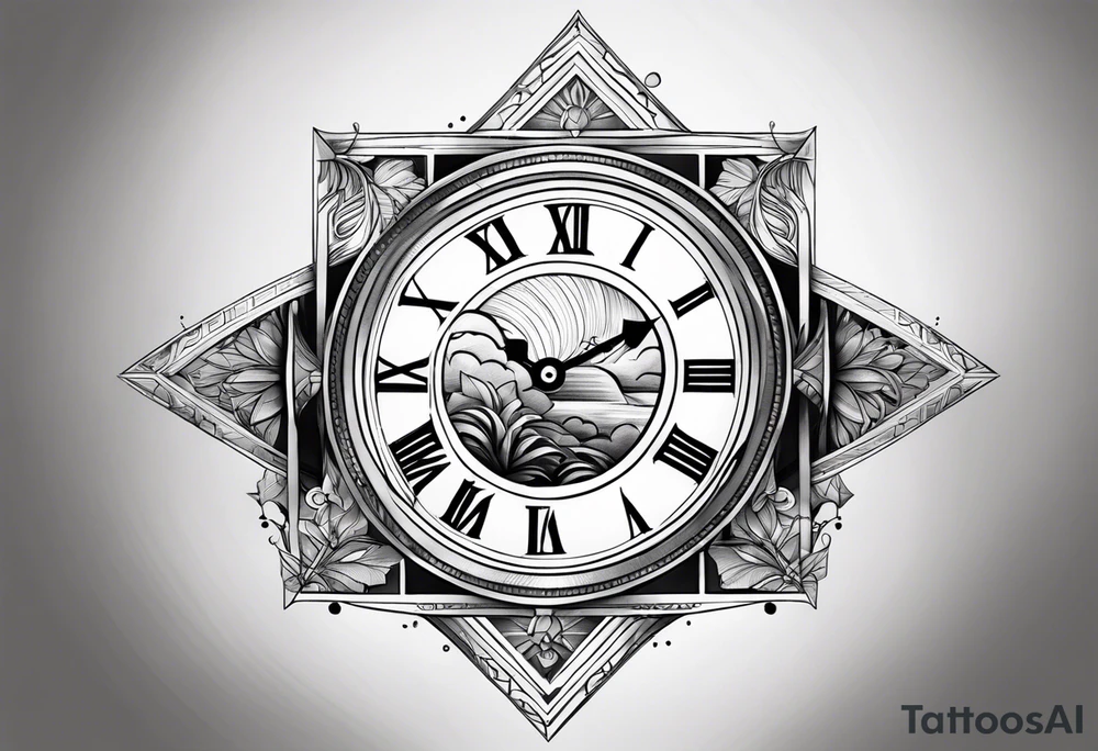 Sand clock tattoo idea