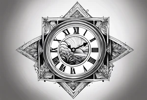 Sand clock tattoo idea