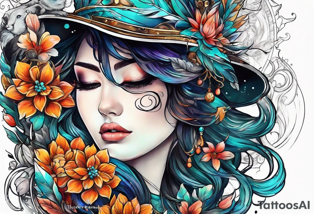 connection with universe and one person tattoo idea