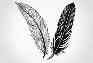 Feather with Words tattoo idea