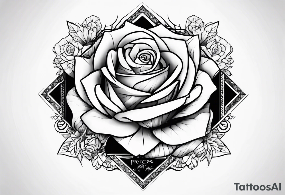 Tattoo the name of my wife Princess Rose Salaya tattoo idea