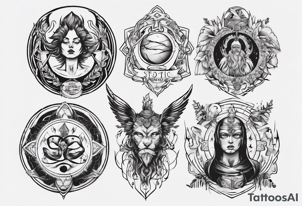 stoic virtues tattoo idea