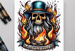 bonfire tattoo idea
