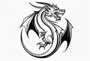 Simple Dragon tattoo idea
